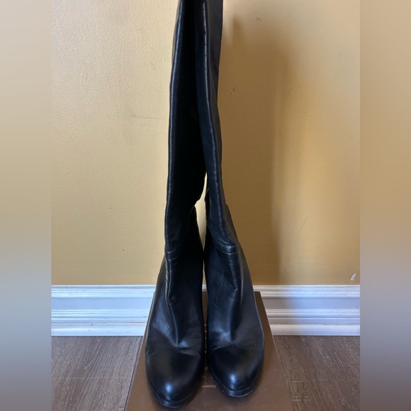 Gucci 61526 black leather Knee-High Boots Size 39C, US 8 1/2. Read Description - Picture 2 of 8